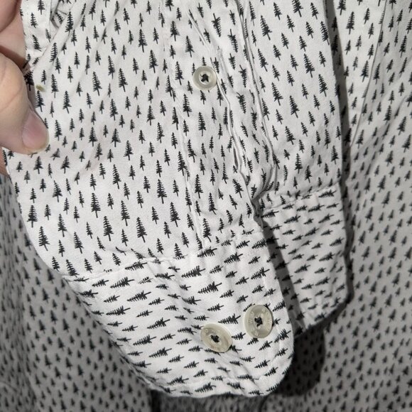 ROWM Mens 4XT Button-Down Shirt Tree Print Cotton Blend Long Sleeve - Picture 6 of 12